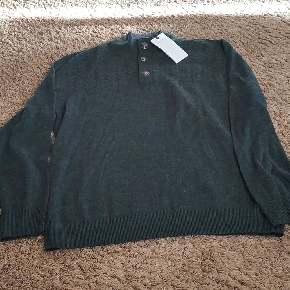 Turnbury Women's spruce green wool sweater sz LG, NWT